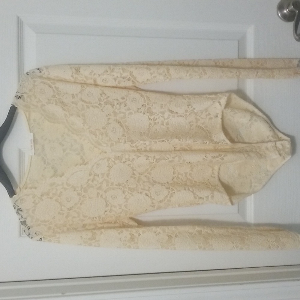 Win Win Floral Print Lace Bodysuit (Large) NWOT